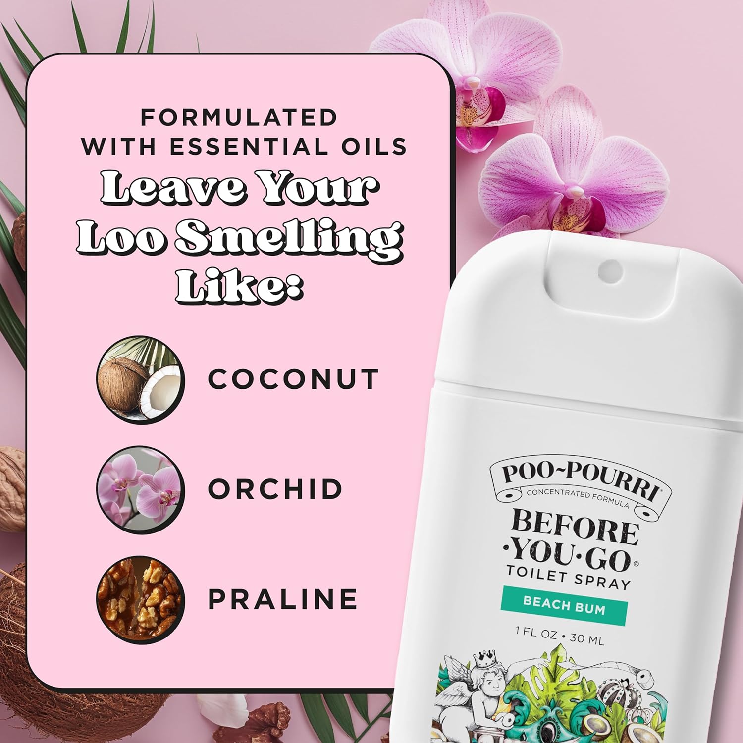 Poo-Pourri Before-You-Go Pocket Toilet Spray, Beach Bum, 1 Fl Oz - Image 6