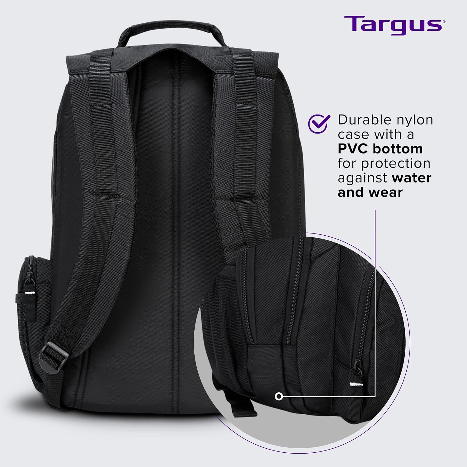 Targus 16 Inch Groove Laptop Backpack, Black - Fits Most Laptops up to 16", Water Resistant Travel Backpack for Business Commuters and Travel (CVR600) - Image 4