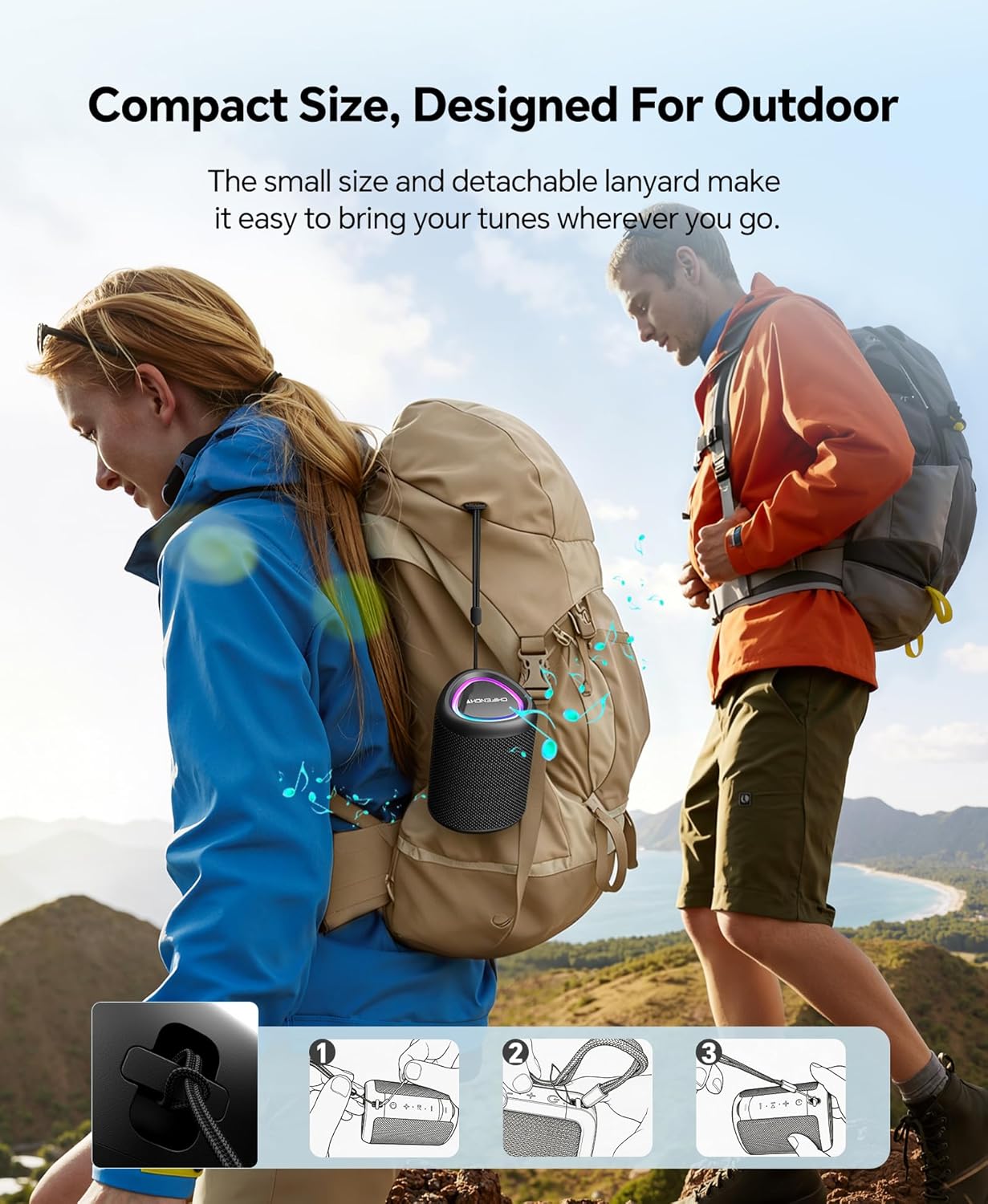 Portable Bluetooth Speaker Gift Ideas: Outdoor Travel Essentials Waterproof - Image 4