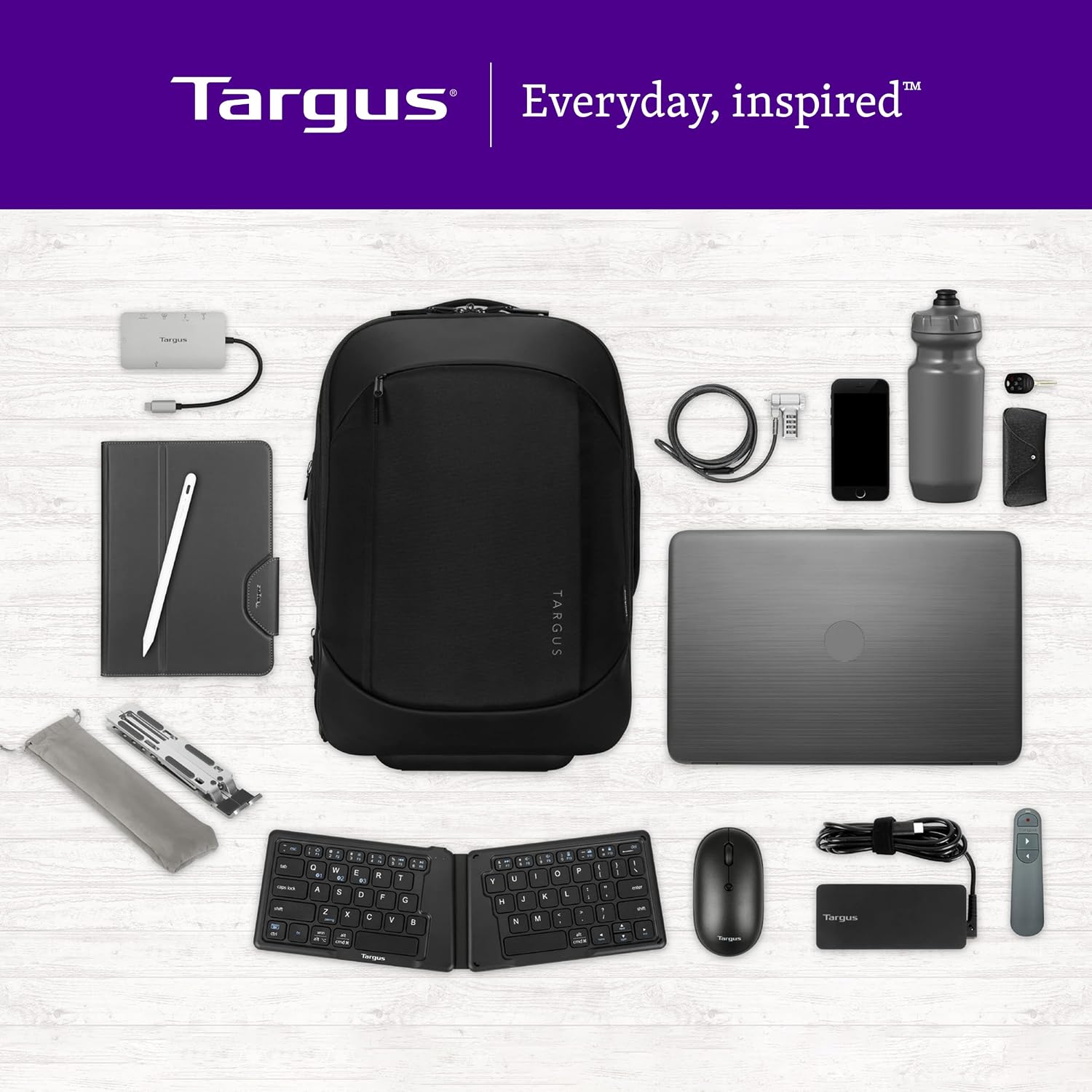 Targus 16 Inch Groove Laptop Backpack, Black - Fits Most Laptops up to 16", Water Resistant Travel Backpack for Business Commuters and Travel (CVR600) - Image 6