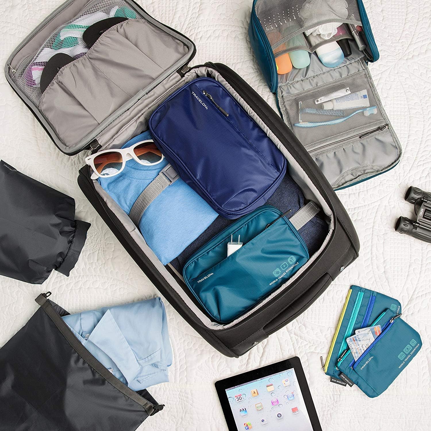 Travelon World Travel Essentials Tech Organizer - Image 2