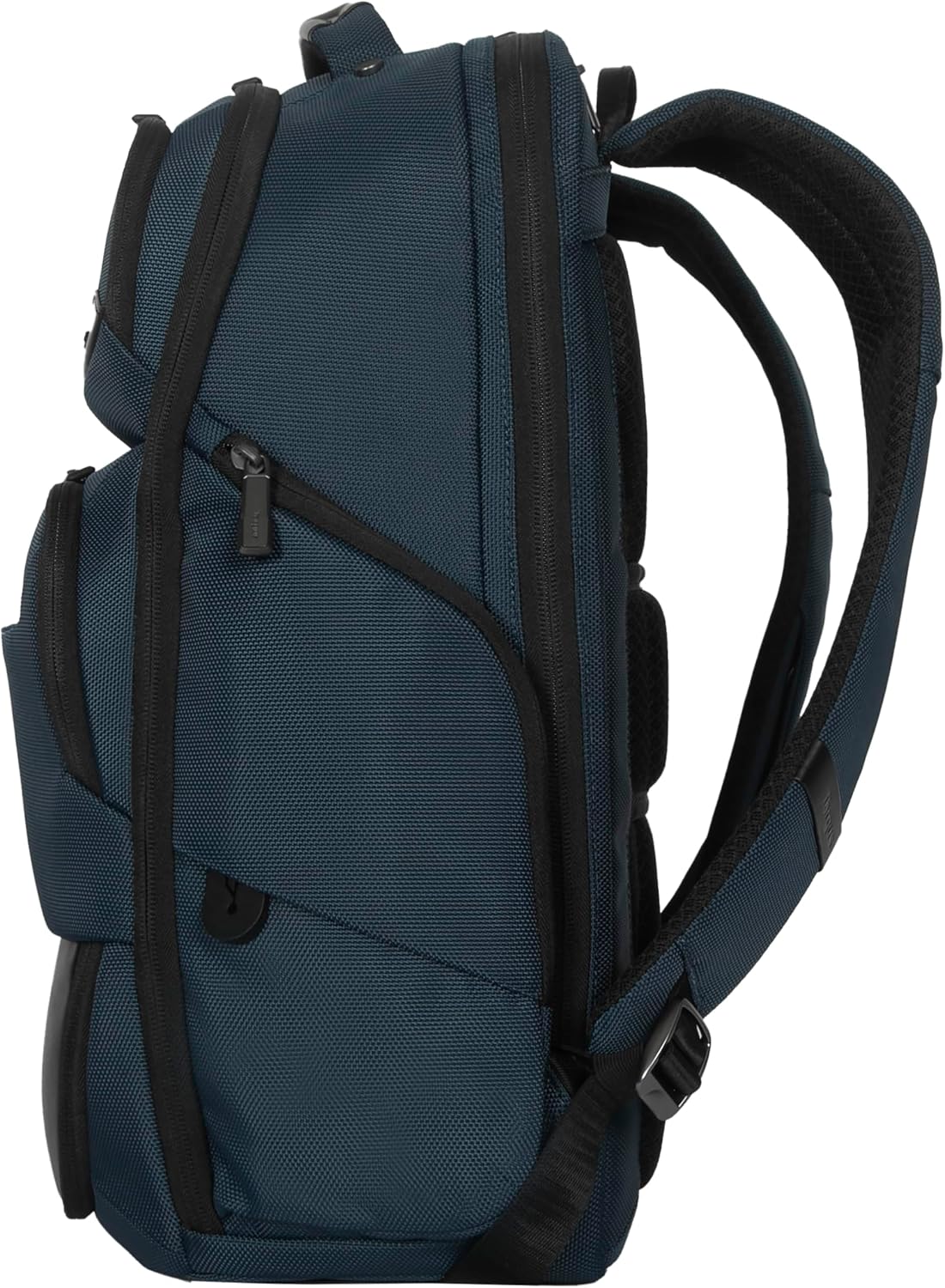 Targus HeritageLuxe Backpack 15-16” – Blue Laptop Bag with SafeSling Protection, RFID Pocket, USB-C Charging, Tracker Slot, Eco Fabric, Leather Accents - TBB65602GL - Image 4