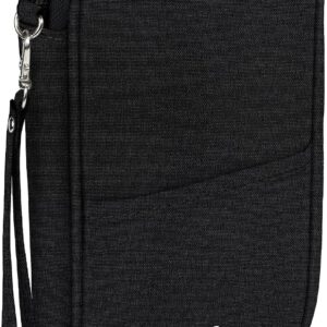 BOACAY Travel Document Organizer with RFID, Family Passport Holder, Wallet for Women & Men, Portable & Waterproof Case for Cards, Boarding Pass, Money