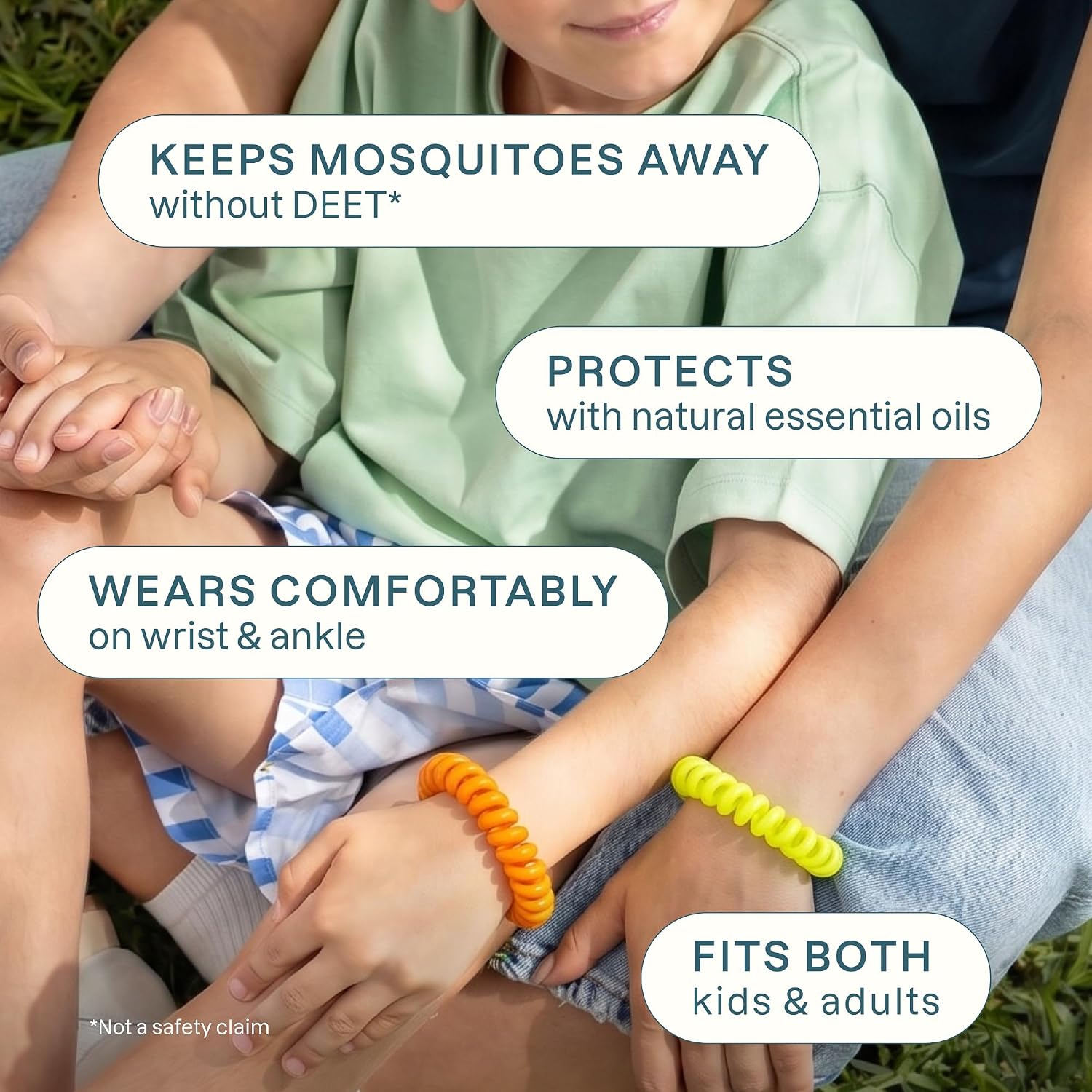 Cliganic Mosquito Repellent Bracelets for Kids & Adults, Natural, 10 Pack - Image 5