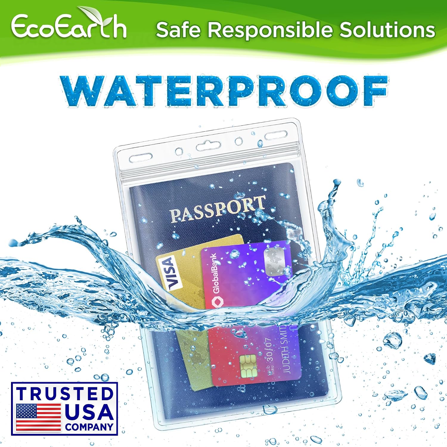 4x6 XXL Passport, ID, Name Card Holders - Vertical, Resealable, 100 PK - Image 2