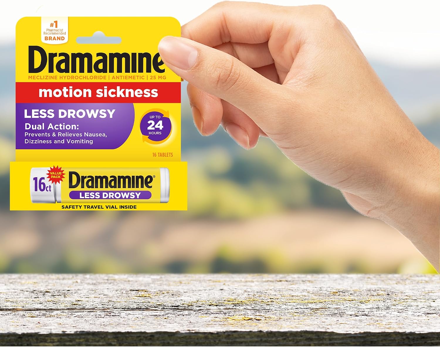 Dramamine Motion Sickness Relief, Less Drowsy, 16 Count - Image 7