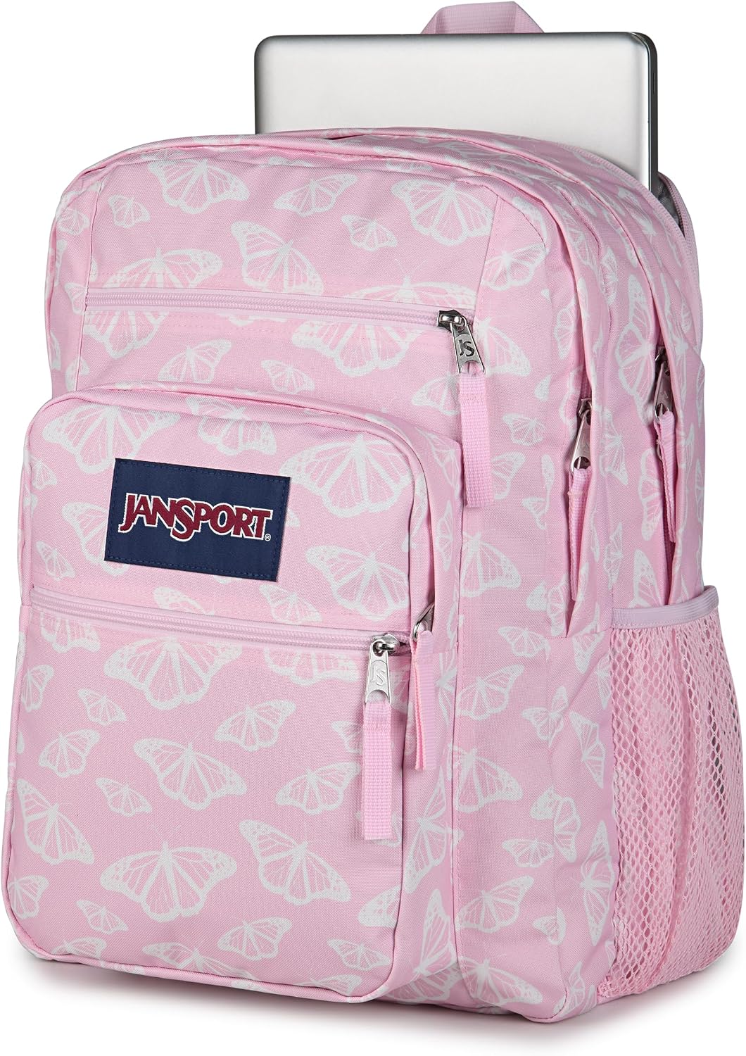 JanSport 34L Big Backpack - 15 Inch Laptop Sleeve, Flutter By Pink - Image 4