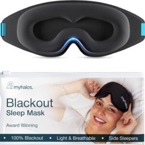 MyHalos® Sleep Mask for Men and Women, 3D Blackout Eye Masks for Sleep
