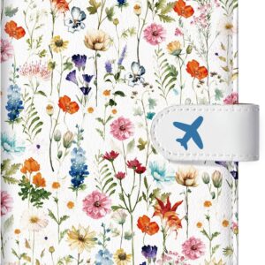 Passport Holder for Travel, RFID Blocking Wallet with Magnetic Closure