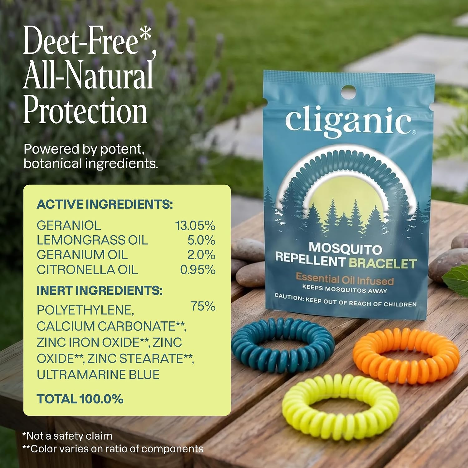 Cliganic Mosquito Repellent Bracelets for Kids & Adults, Natural, 10 Pack - Image 6