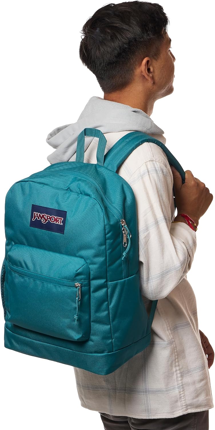 JanSport 26L Cross Town Plus Backpack, Emerald Pool - Image 7
