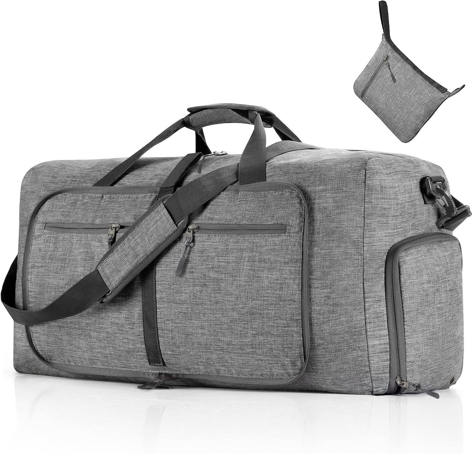 Vomgomfom 65L/85L/115L Foldable Travel Duffle Bag with Shoe Compartment