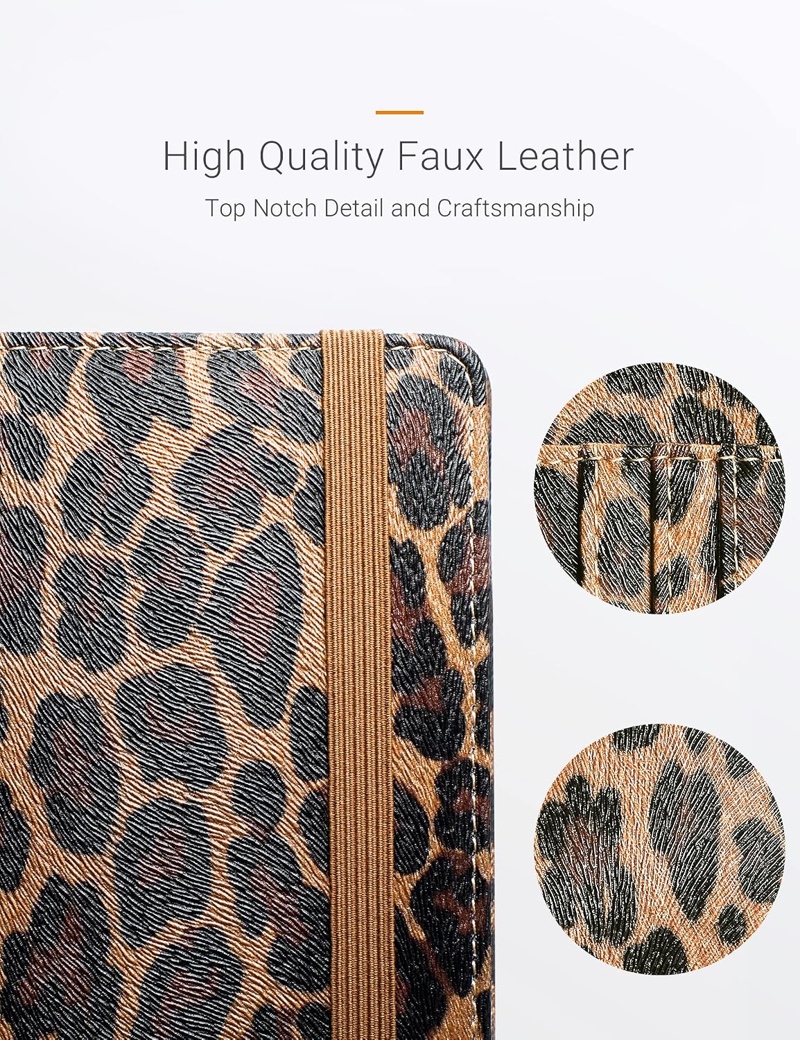 Mymazn Leopard Passport Holder Passport Case Travel Wallet with Vaccination Card Holder Passport Cover with RFID Blocking Clear Pocket For Photo (leopard) - Image 5