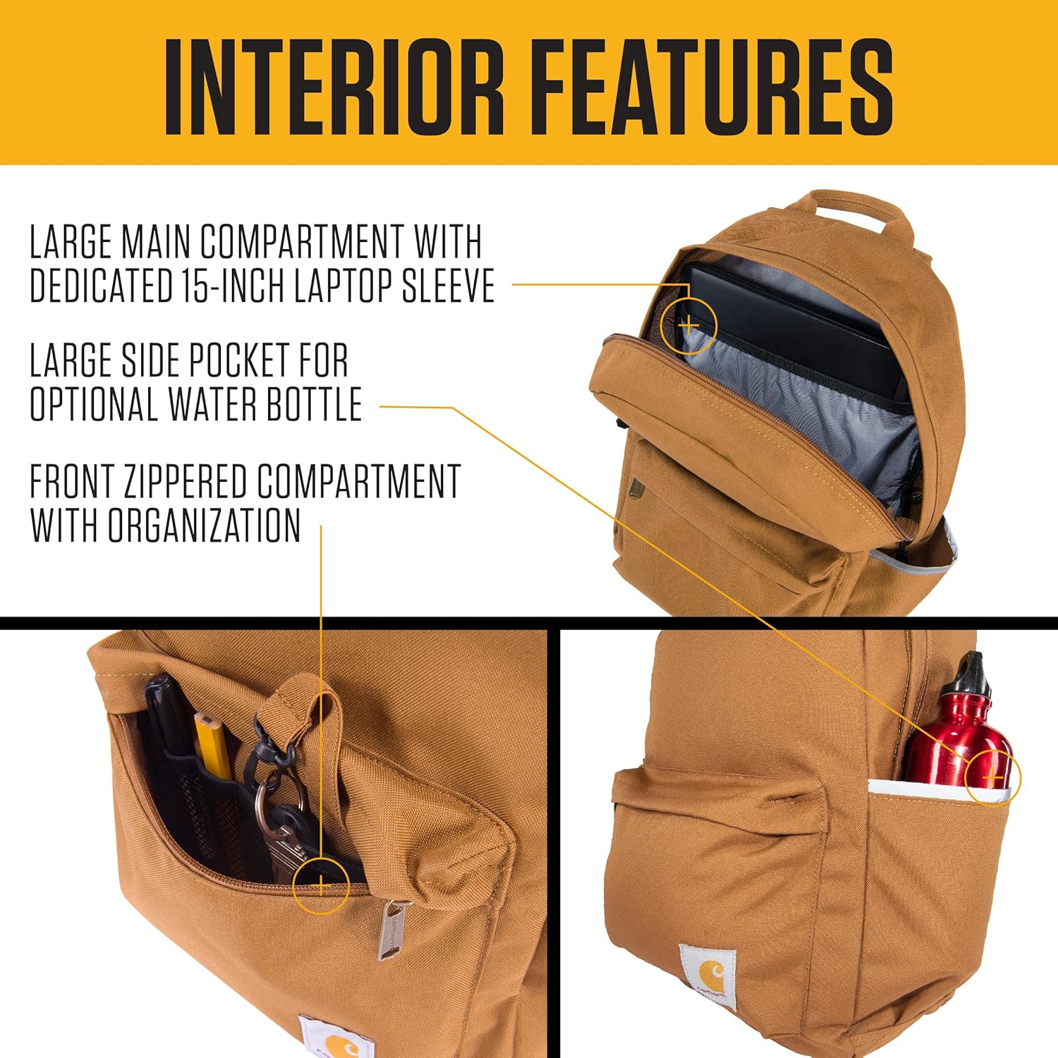 Carhartt Classic 21L Backpack Black - Image 3