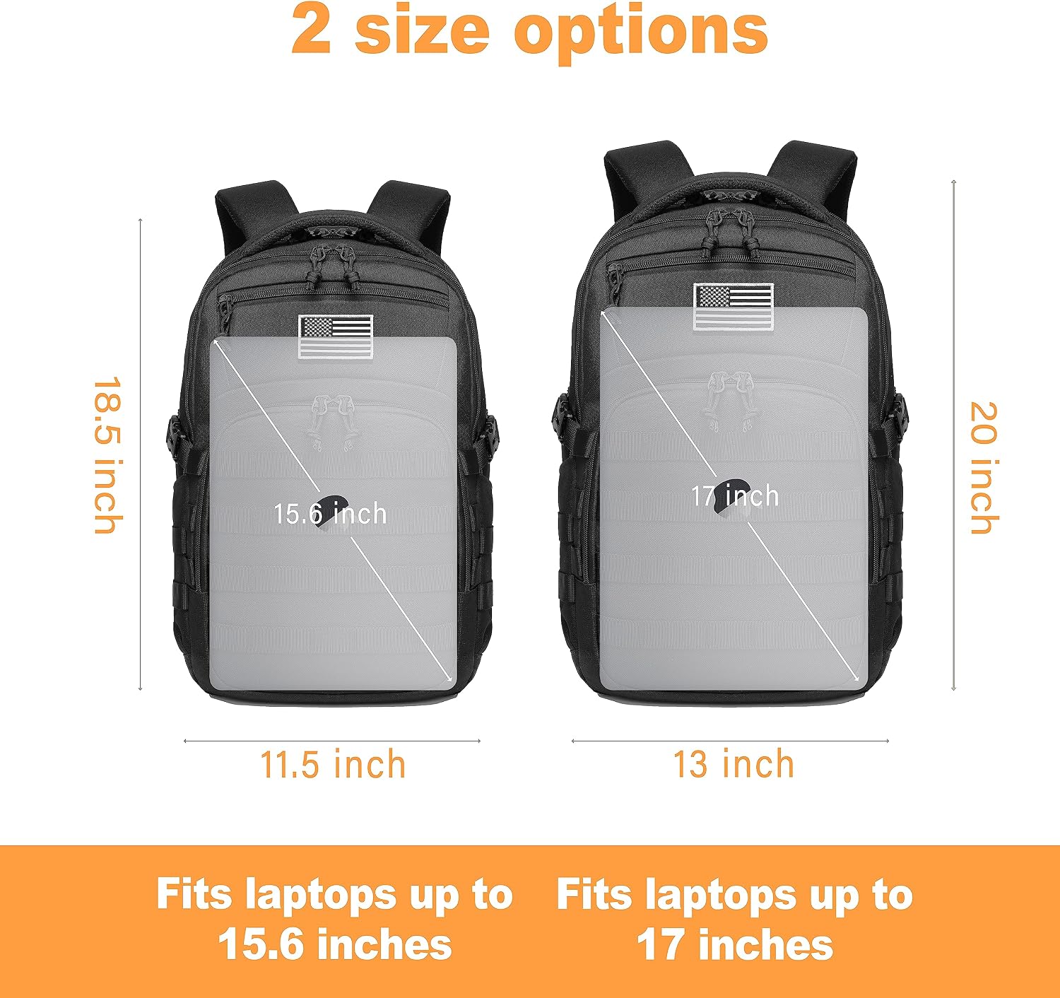 Wotony Military tactical backpack, backpack for men black small tactical assault bag - Image 5